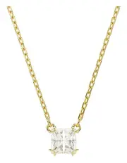 [Swarovski] Plated Square Cut Stilla Pendant in Gold-Tone