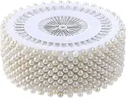 Generic White Pearlized Ball Head Pins (480 Pcs) - Classic Style, Plastic Head, Metal Shaft, Straight Pins for DIY Sewing Crafts, Jewelry Making, Weddings, Corsage, Florists Decoration