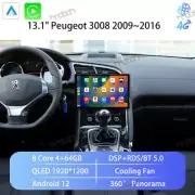 13.1" Android 12 for 2009-16 Peugeot 3008 Car Stereo Radio GPS NAVI Carplay 4G