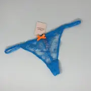 Agent Provocateur Fernn Blue Thong AP4 Large NWT