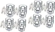Angoily 8 Sets Box Tool Box Lock with Key Lock Buckle Toolbox Latch Buckle Secure Easy Install