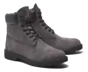 Timberland TB0A64YW033 Combat Boots Men's Gray Leather 6-Inch Waterproof TF334