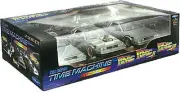 WELLY Back the Future 1 2 3 Diecast DeLorean Car Time 1:24 Trilogy Triple Pack