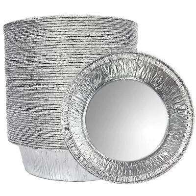 50 Pack 5 Inch Disposable Aluminum Foil Pie Pans for Baking Fruit Tarts Pies