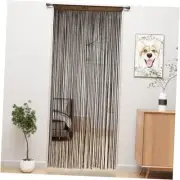 Door String Curtains Fringe Door Curtains for 39"W x 79"L (Pack of 1) Coffee