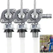 Petrol Tap Switch, 3 Pieces Fuel Tank Petrol Tap Switch, Petrol Tap Oil Switch, M10 Petrol Gas Fuel Tap, Petrol Tap Power Generator Switch, for Fuel Tank Motorcycles Offroad Karts