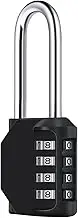 Combination Padlock, [2.6inch Long Shackle] Diyife 4 Digit Combination Lock, Padlock Weatherproof Outdoor Locker Lock for School Gym Locker, Shed, Fence, Hasp (Black)
