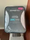 BNIP Tempur-Pedic Luxury Cotton Mattress Pad, White, King Size 78"x80", 500TC