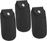 Abaodam 3pcs Harmonic Cover Harmonica Trumpet Gig Bag Instrument Storage Bag Backpack for Flute Harp Accessories Harps Container Instrument Bag Black Imitation Leather