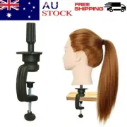 Long Hair Training Head Model Hairdressing Clamp Stand Dummy Practice Mannequin