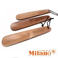 在飛比找ETMall東森購物網優惠-Milano 經典LOGO質感刻紋木製鞋拔