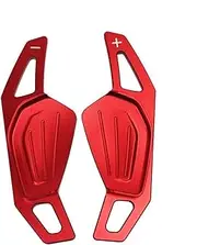 Car Steering Wheel Shift Paddles for S&Koda RS VRS MK4 A8 Octavia Sportline Scout 2020 2021 2022 Car Steering Wheel Extension Shifter Gear DSG Stickers Car Paddle HTEOPOEKFR(Red)