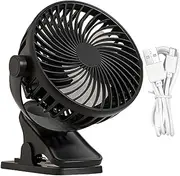 Clip Fan For Bed,Stroller Portable Fan with Solid Build | Rechargeable Efficient Airflow Small Fan For Travel, Bedroom, Desktop, Stroller