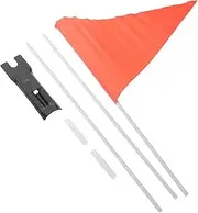 WHAMVOX Adjustable Boys and Girls Bicycle Safety Flag Fiberglass Pole Reflective for City Riding Red Blue
