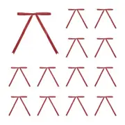 100 Pcs 5x7" Twist Tie Bows Satin Ribbon Bows Wrapping Bows Deep Red