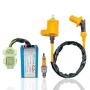 Performance CDI IGNITION COIL SPARK PLUG GY6 50cc 125cc 150cc Scooter ATV GoKart