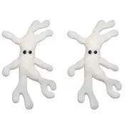 2x Giant Microbes Bone Cell Human Biology Soft Plush Cuddle Stuffed Toy White