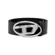 [Diesel] Diesel 1DR Logo-buckle Belt 75 CM BLACK/SILVER