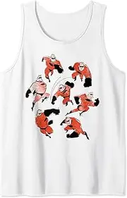 [Disney] Pixar Incredibles 2 Mr. Incredible Action Poses Tank Top