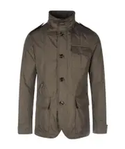 hooded buttoned down jacket IT52,IT54 Brown