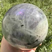 850g Natural Labradorite Quartz Sphere Crystal polished Ball Energy Healing Gem