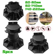 5Pcs Adjustable Height Decking Pedestal Riser Bearing Support Base for Wood WPC