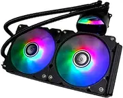 CPU Liquid Cooler, 120mm Water Cooling Computer Parts, Efficient PWM Controlled Pump, 2 120mm ARGB Fans Included, for LGA2066, 2011, 1151, 1150, 1155, 1156, 1200, 1700 and for