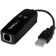 StarTech Hardware-based USB Dial-up and Fax Modem, V.92, External - USB56KEMH2