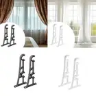 2Pcs Curtain Rod Bracket Hooks Hangers for Wall for Hotel Bedroom Household