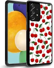 [DAIZAG] Compatible with Samsung Galaxy A53 5G Case,All-Round Protection Shockproof Anti-Scratches TPU Cover,Cases for Man Woman-red Cherries