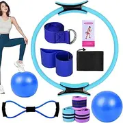 Pilates Kit, Home Pilates Kit | Pilates Kit for Workouts - Expandable Belt, Workout Accessories, Multifunctional Home Gym Equipment, Adult Women