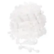 10 Yards Pom Pom Ball Fringe Trim Ribbon Sewing Trim DIY Crafts, 12mm White