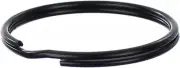 10 Pack - Cleverdelights 2" Key Rings - Dark Black Color - Large Split Key Rings