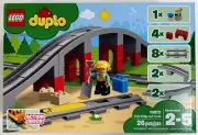 New / Factory Sealed - LEGO DUPLO 10872 Train Bridge and Tracks 26 pcs - RETIRED