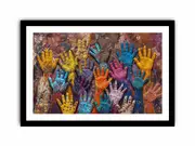 Aboriginal Hands Art Framed print