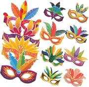 SAFIGLE 12pcs Carnival Glasses Favors Party Decorations Fiesta Theme Cake Topper Margarita Table Runner Rave Wear Swirl Fan Flashing Festival Party LED Sunglasses Party Glasses Pool Paper