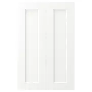 ENKÖPING 2-p door f corner base cabinet set, white wood effect, 25x80 cm