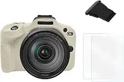 Camera Case for Canon EOS R100 [with 2 Screen Protectors], Silicone Case Compatible with Canon EOS R100 Digital Camera, EOS R100 Case Cover, White