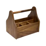 Artisan Acacia Wood Cutlery Caddy