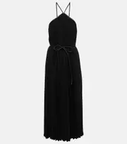 [Proenza Schouler] Proenza Schouler White Label Celeste pleated dress AU 16 black