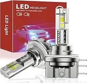 RUNEWAX H15 LED Headlight Bulbs High Beam Daytime Running Light 6000K Xenon White High Performance CANBUS OEM Replacement Plug N Play 50000 Hours, Pack of 2