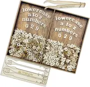 740 Pieces Half Inch Mini Blank Wood Lowercase Letters Unfinished Wooden...