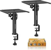 Vondynote Set of 2 Desktop Clamp Speaker Stands Short Studio Monitor Stands Heig