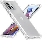 [USTIYA] Case for Motorola Moto Edge 30 Fusion Clear TPU Four Corners Protective Cover Transparent Soft