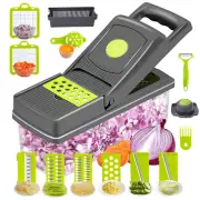 Vegetable Chopper – 16-in-1 Multifunctional Mandoline Slicer Veggie Chopper S...