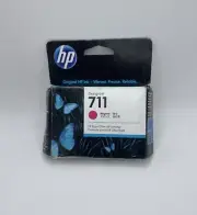 HP 711 Magenta DesignJet Ink Cartridge CZ131A Bright Office New 7 or 8/2024