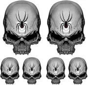 Black Widow Spider Skull Decal Sticker Set Arachnid Creepy Crawly Venom Decals