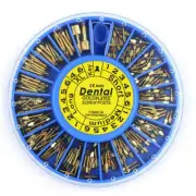 Dental 240Pc Assorted Conical Screw Posts Kits Refills 24K Gold Plated Nordin