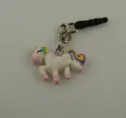 Unicorn body glitter whit charm cell phone or fits Ipad charm ear cap dust plug