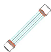 Chest Expander - 5 Spring Arm Exerciser Stretch Bands | Adjustable Fitness Elastic Ropes | Ergonomic Arm Workout Device, Hand Stretcher for Home Office Gym Strength Training